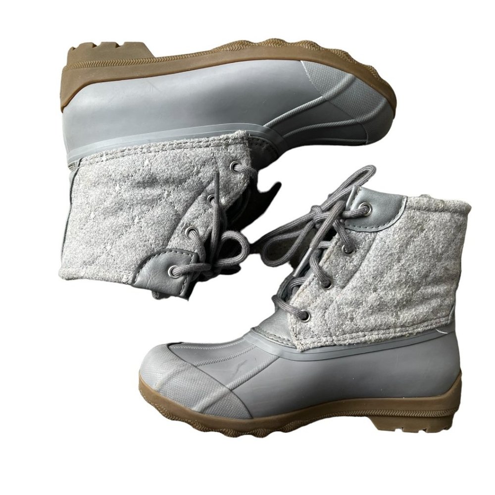 Sperry Snow & Rain Boots Grey Size 2 (Little Kid)